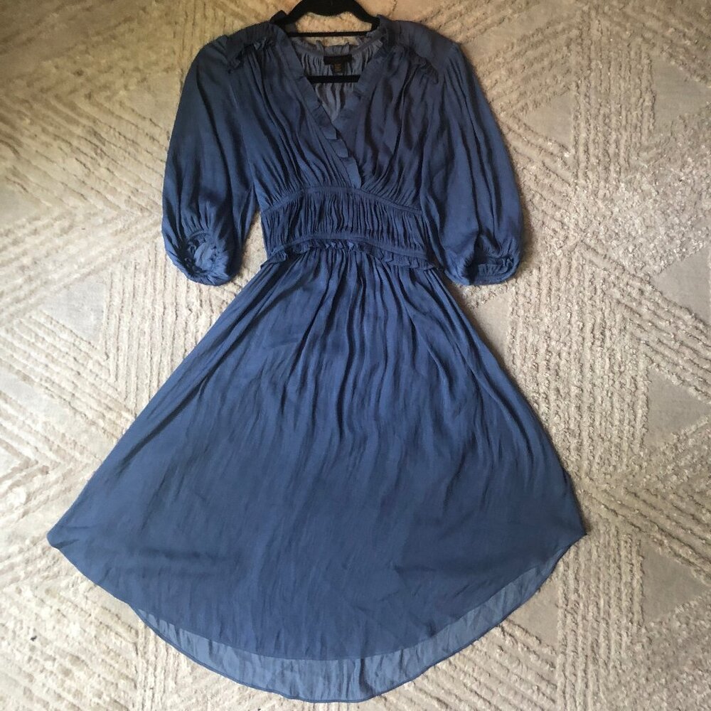 Anthropologie/Current Air Blue Midi Dress Size XXS